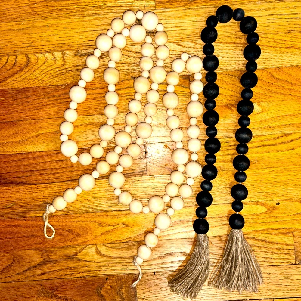 Tan and Black Home Accent Decorative Beads